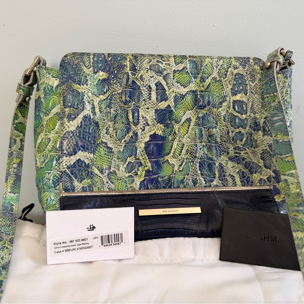 Brahmin Multicolor Embossed Crossbody
